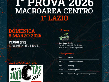 1° Prova Cap Trophy 2026 - macroarea Centro - 1° LAZIO