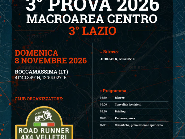 3° Prova Cap Trophy 2026 - macroarea Centro - 3° LAZIO